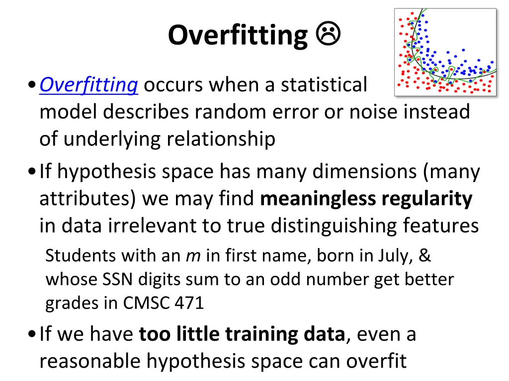 overfitting