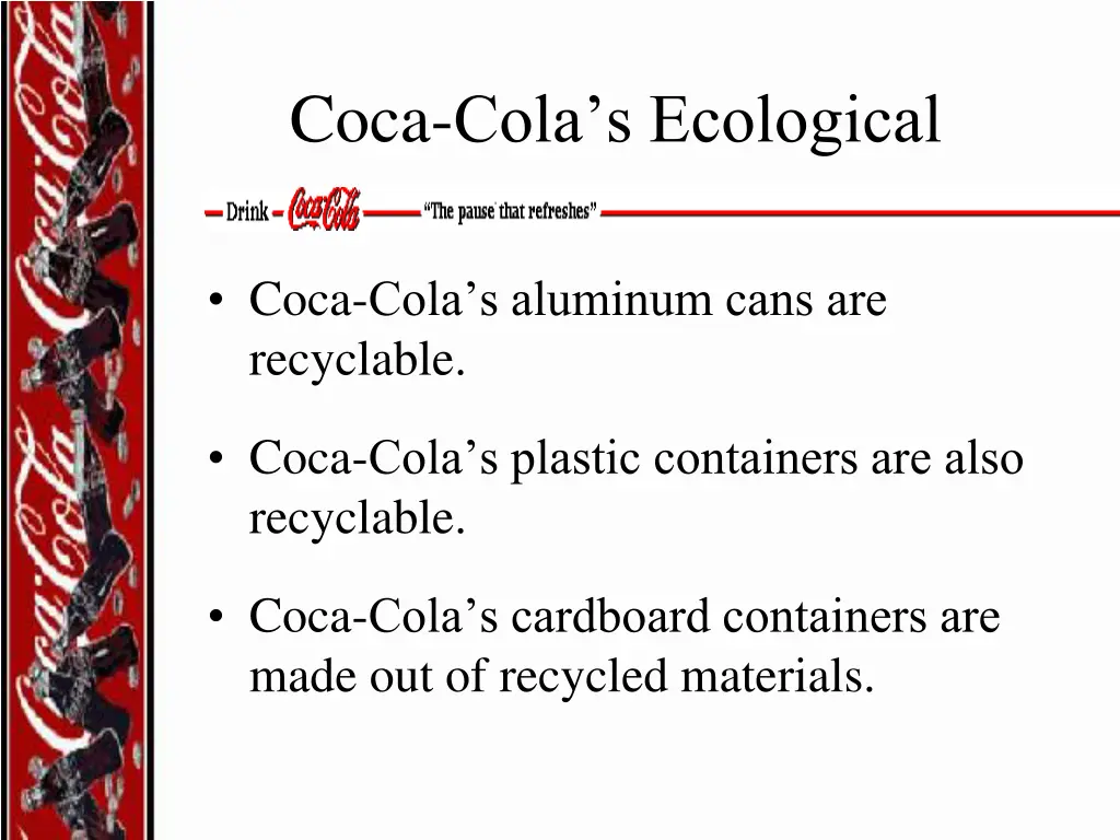 coca cola s ecological