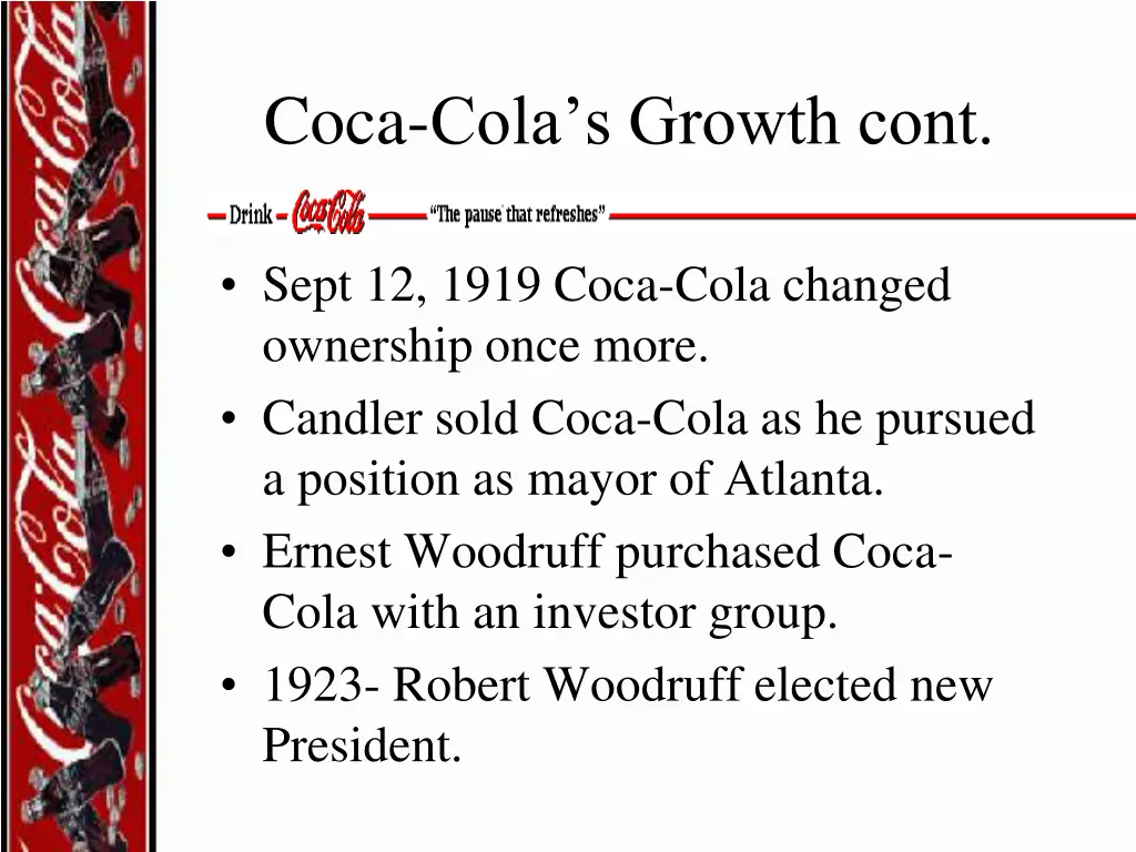 coca cola s growth cont 1