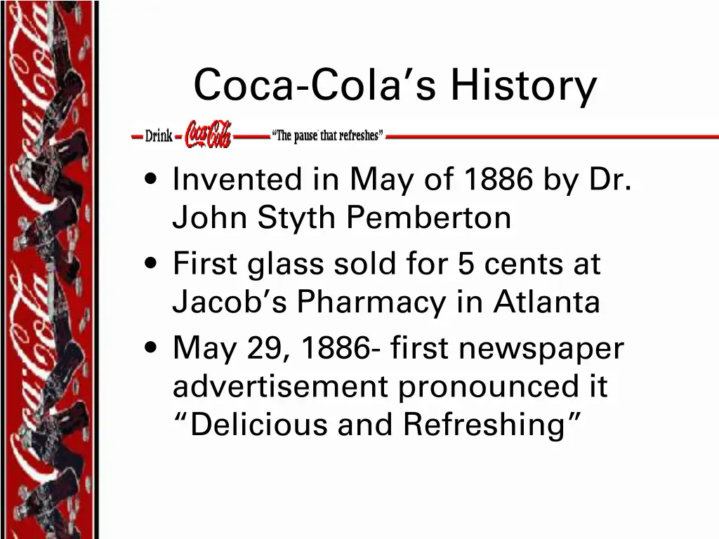 coca cola s history