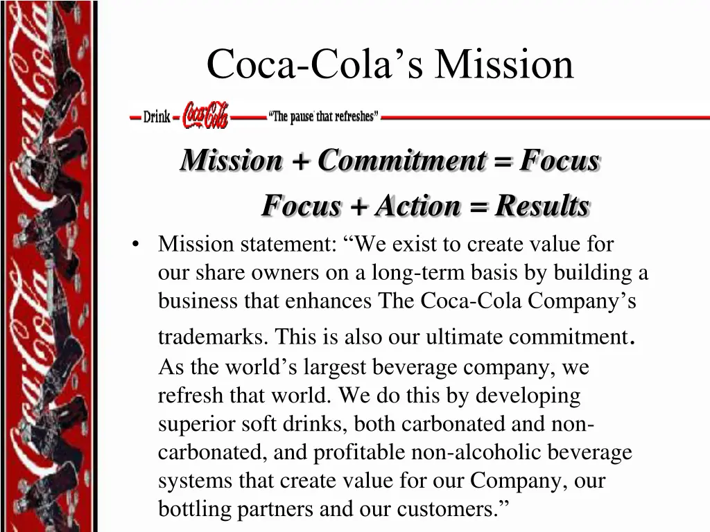 coca cola s mission