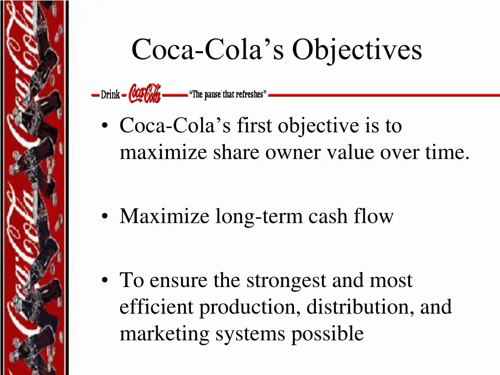 coca cola s objectives