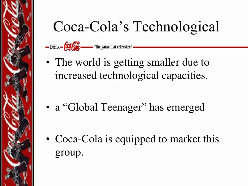 coca cola s technological