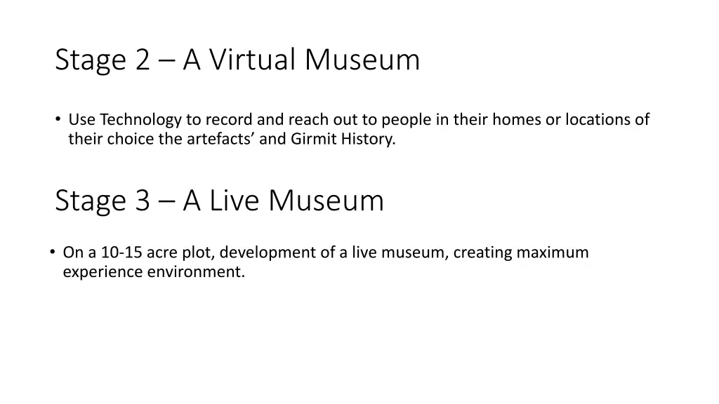 stage 2 a virtual museum