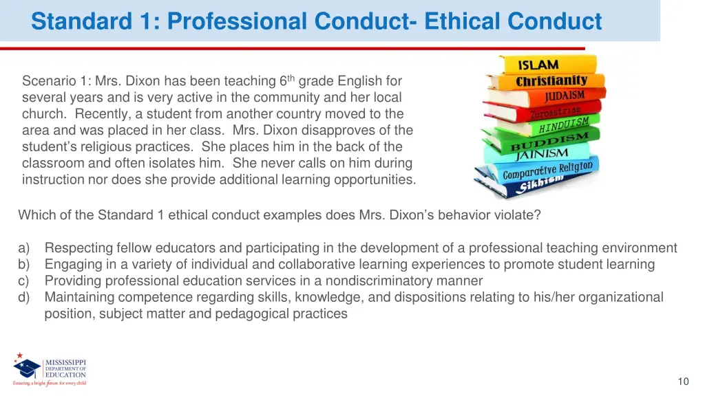 standard 1 professional conduct ethical conduct 1