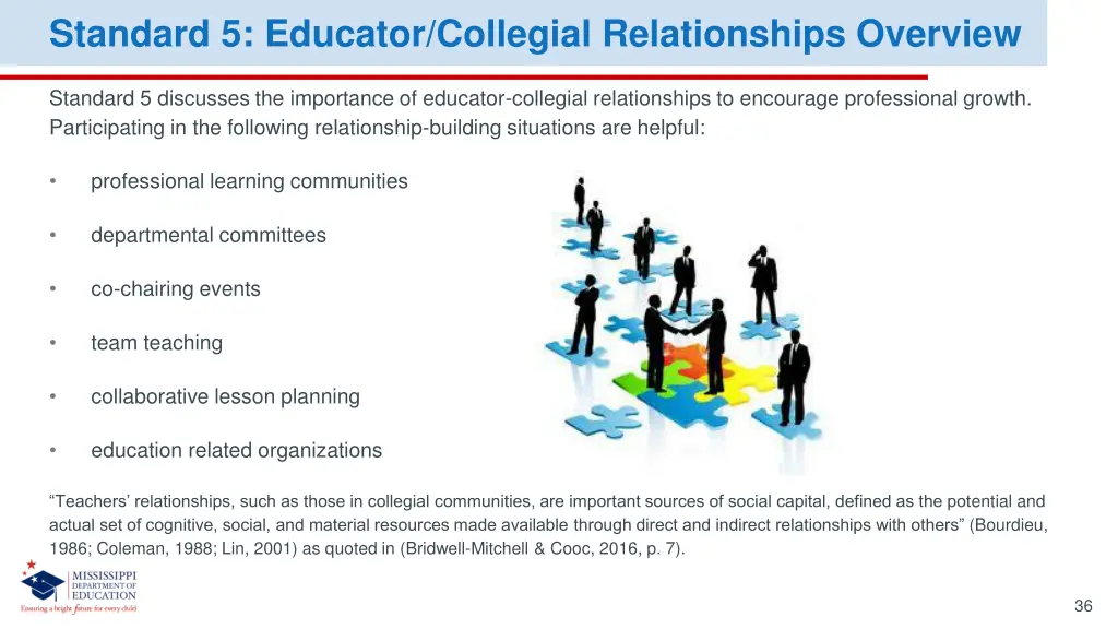 standard 5 educator collegial relationships