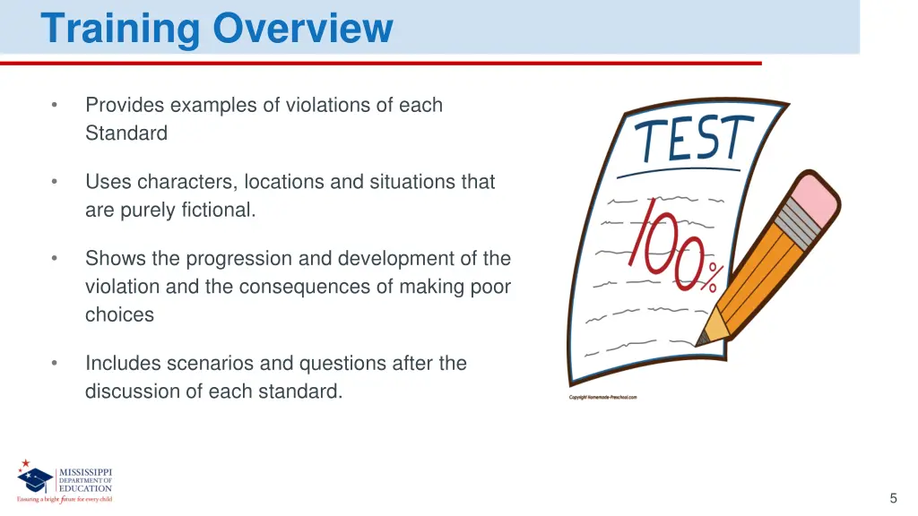 training overview