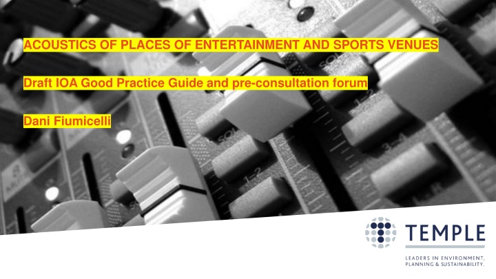 acoustics of places of entertainment and sports