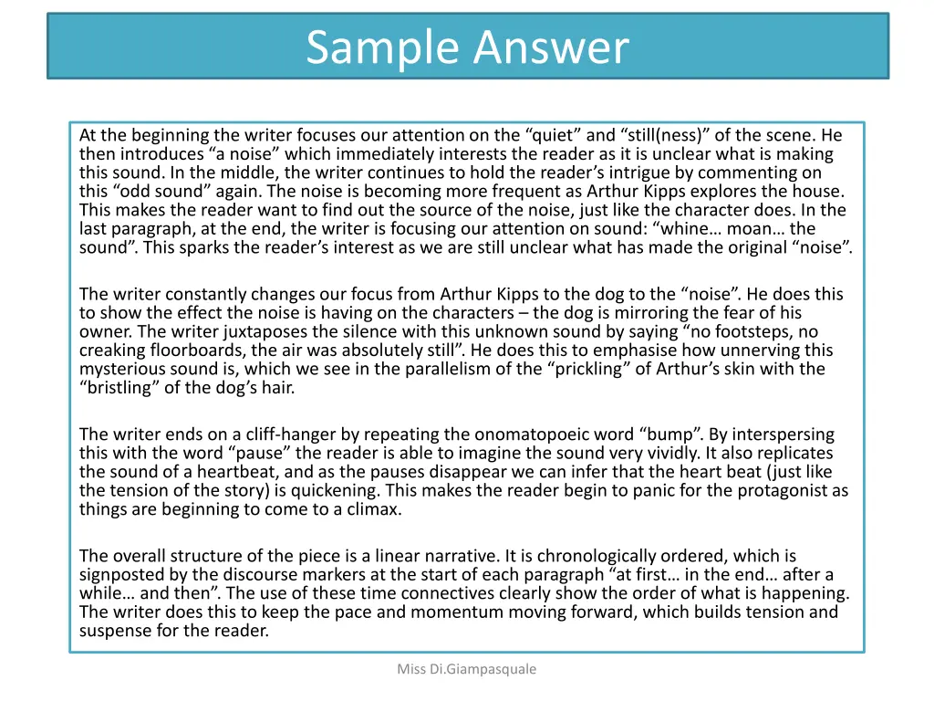 sample answer