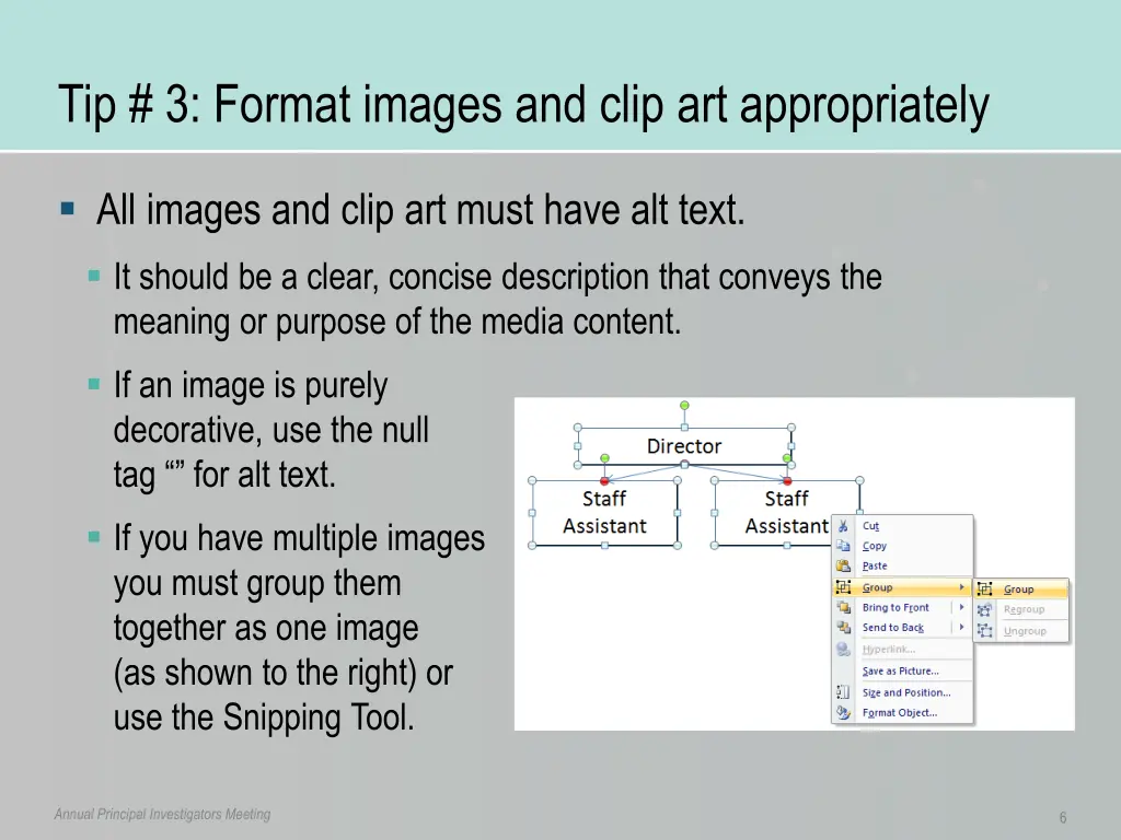 tip 3 format images and clip art appropriately