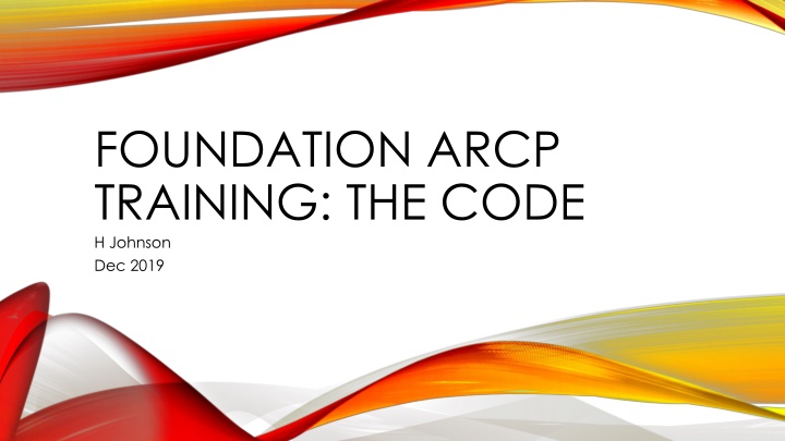 foundation arcp training the code h johnson