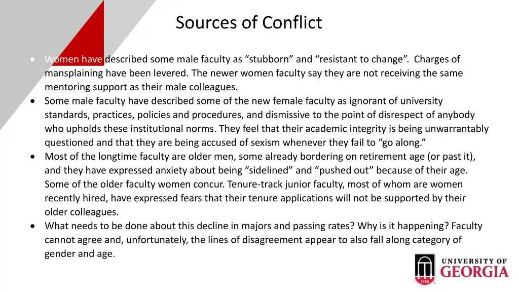 sources of conflict