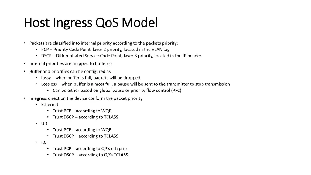 host ingress qos model host ingress qos model