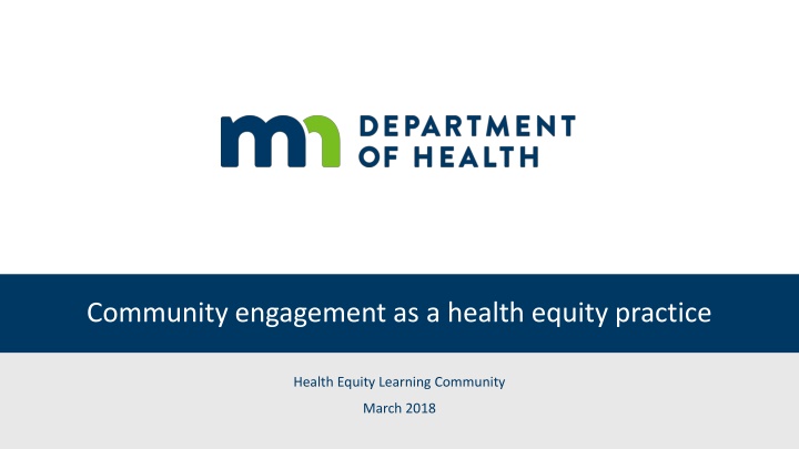 community engagement as a health equity practice