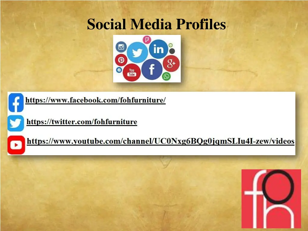 social media profiles