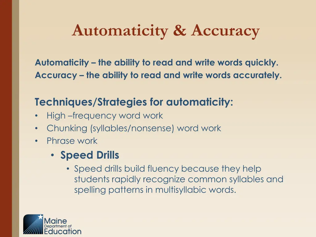 automaticity accuracy