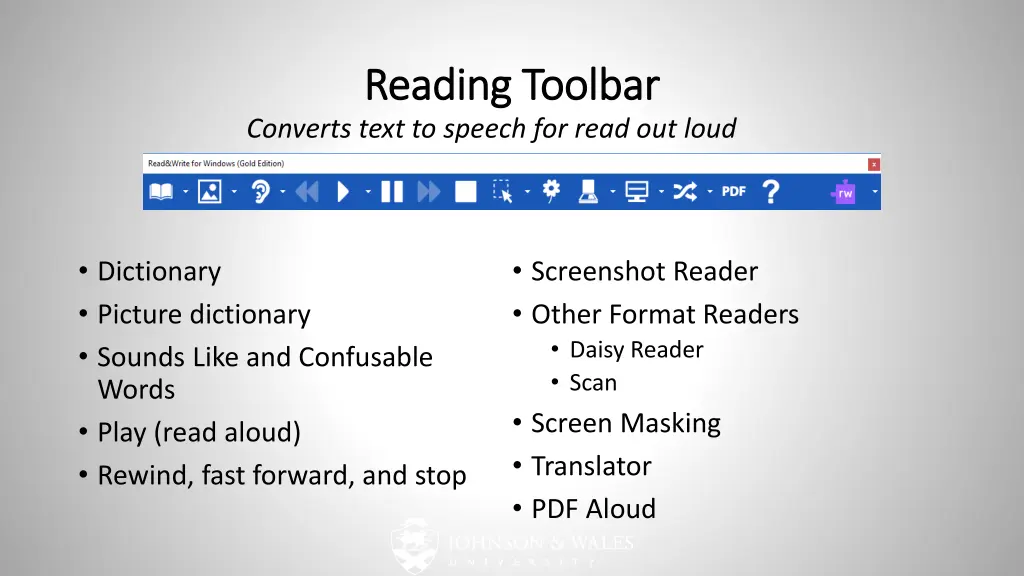 reading toolbar reading toolbar converts text