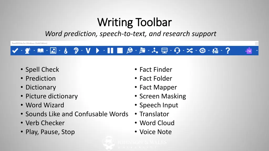 writing toolbar writing toolbar