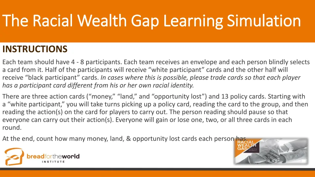 the racial wealth gap learning simulation