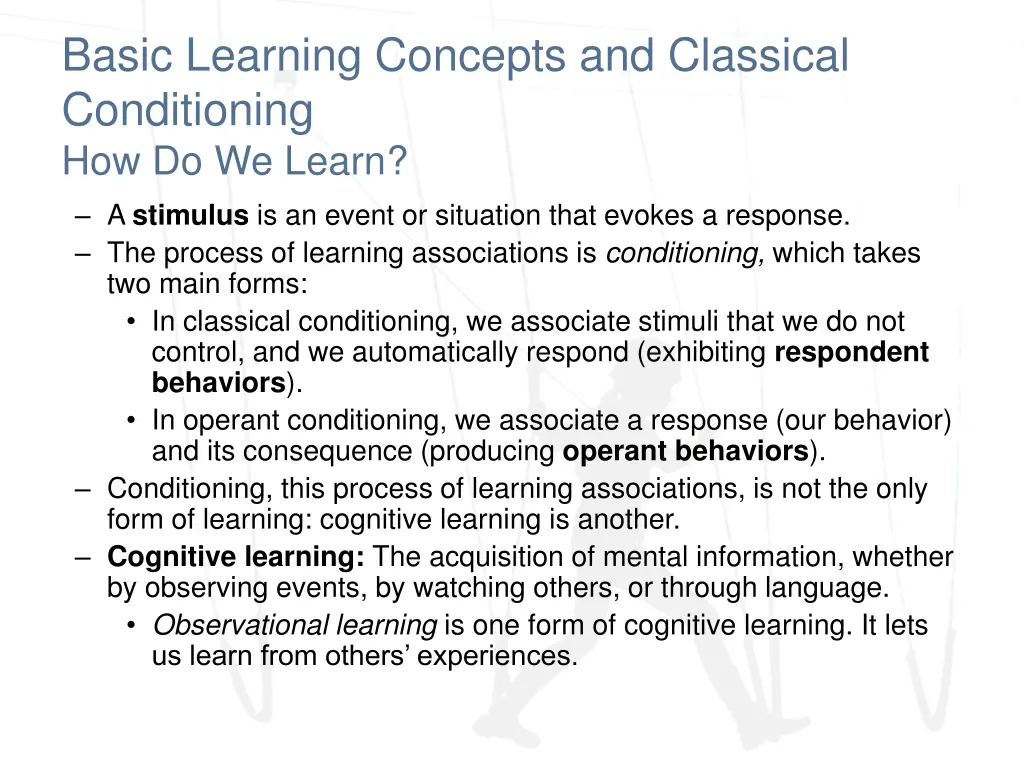 basic learning concepts and classical 1