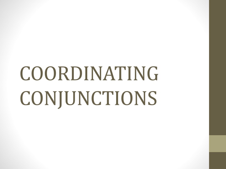 coordinating conjunctions