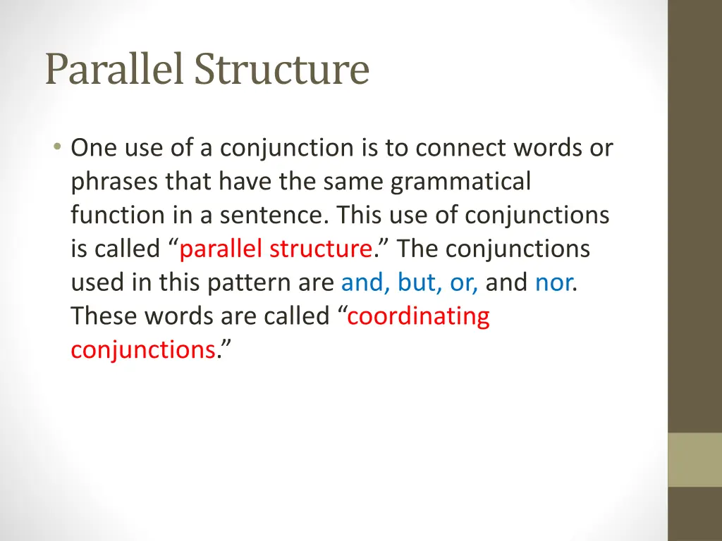 parallel structure