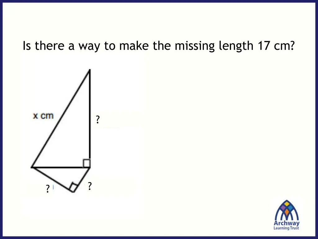 is there a way to make the missing length 17 cm