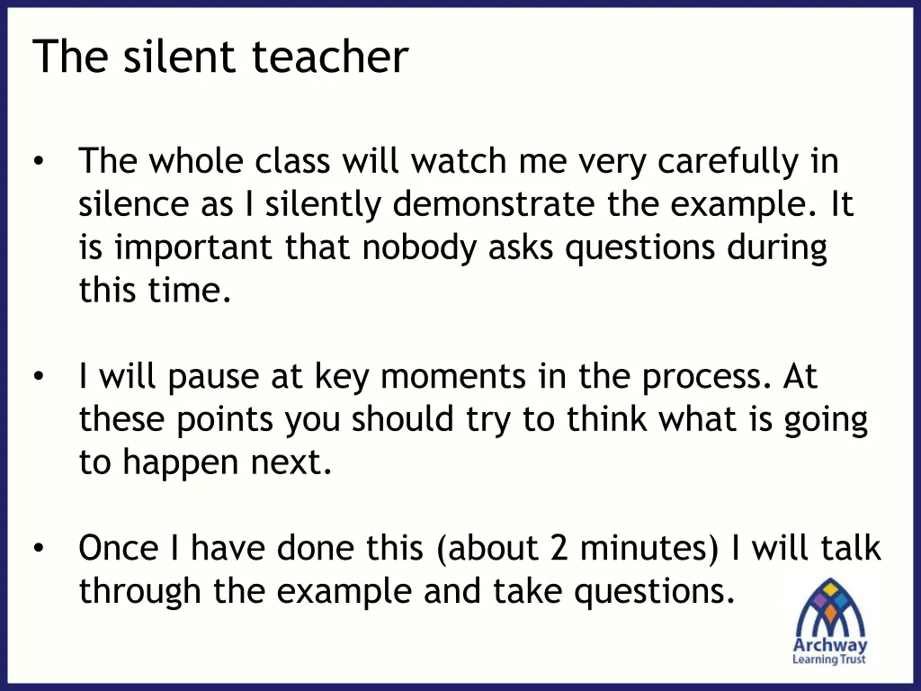 the silent teacher