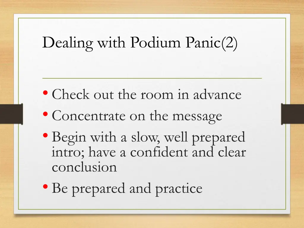 dealing with podium panic 2