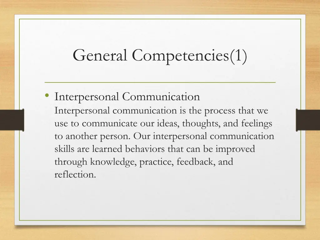 general competencies 1