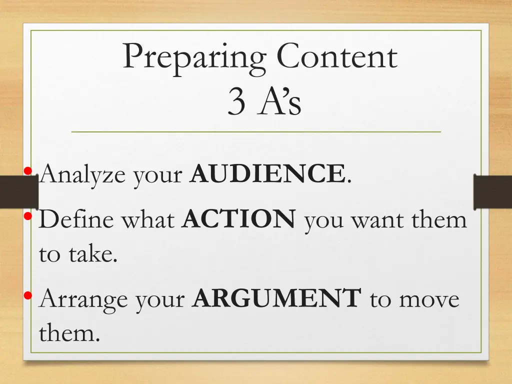 preparing content 3 a s