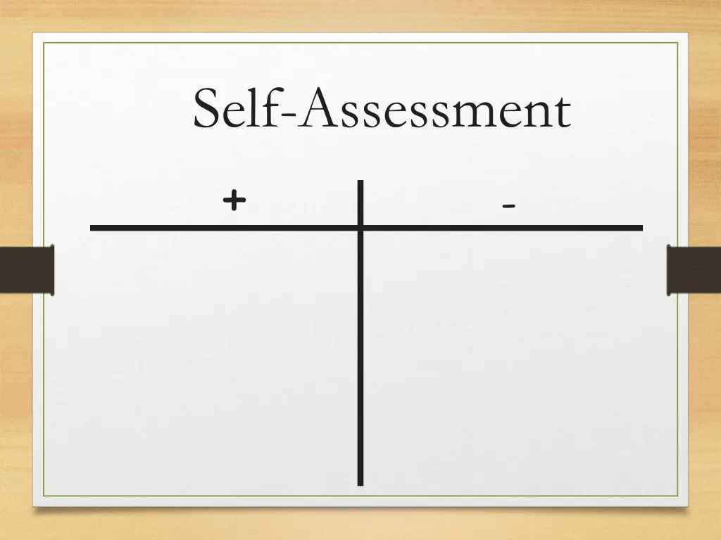 self assessment