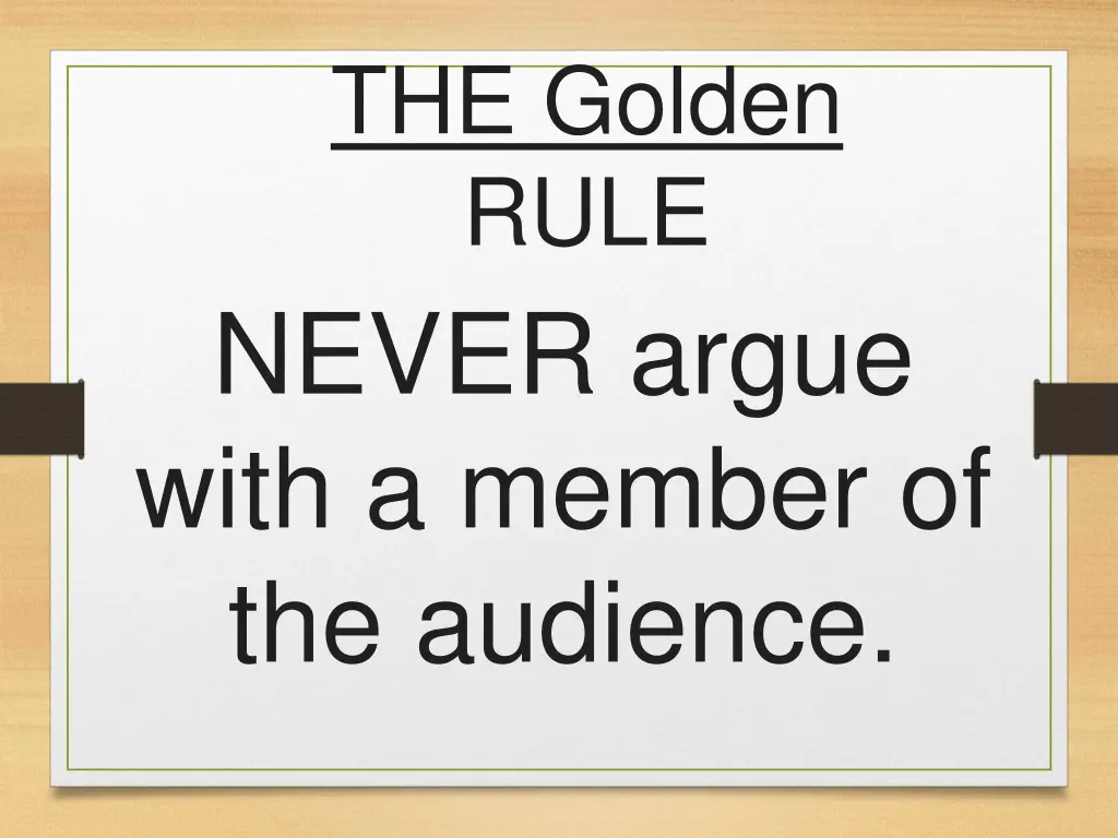 the golden rule