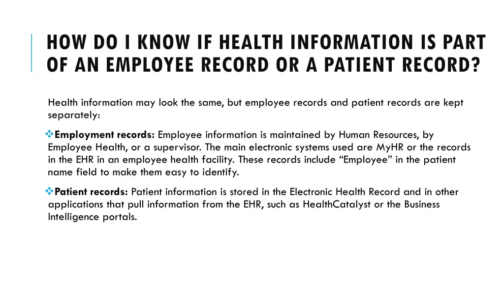 how do i know if health information is part