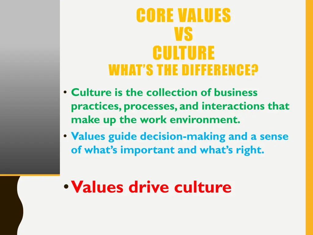 core values vs culture what s the difference