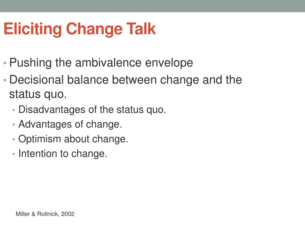 eliciting change talk