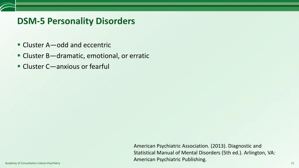 dsm 5 personality disorders