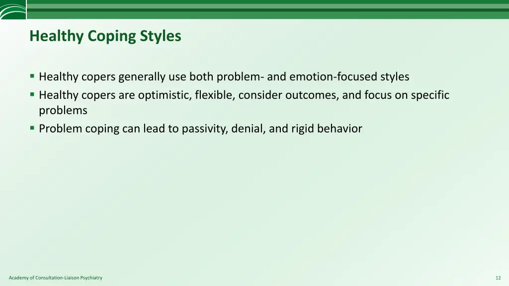 healthy coping styles