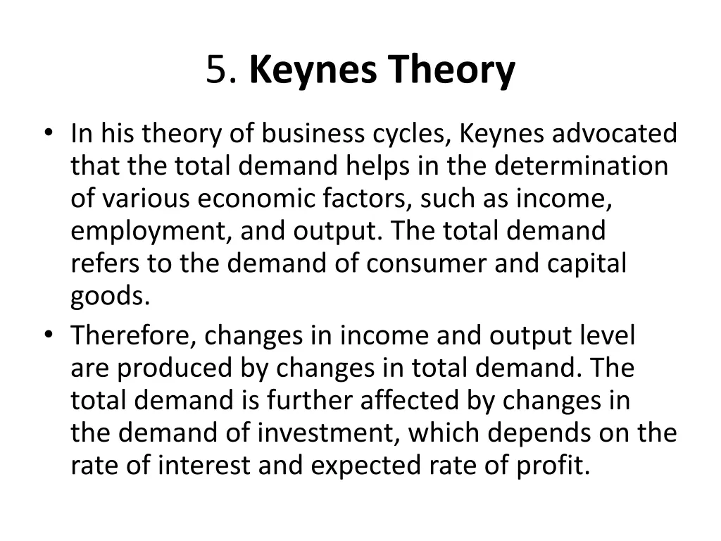 5 keynes theory