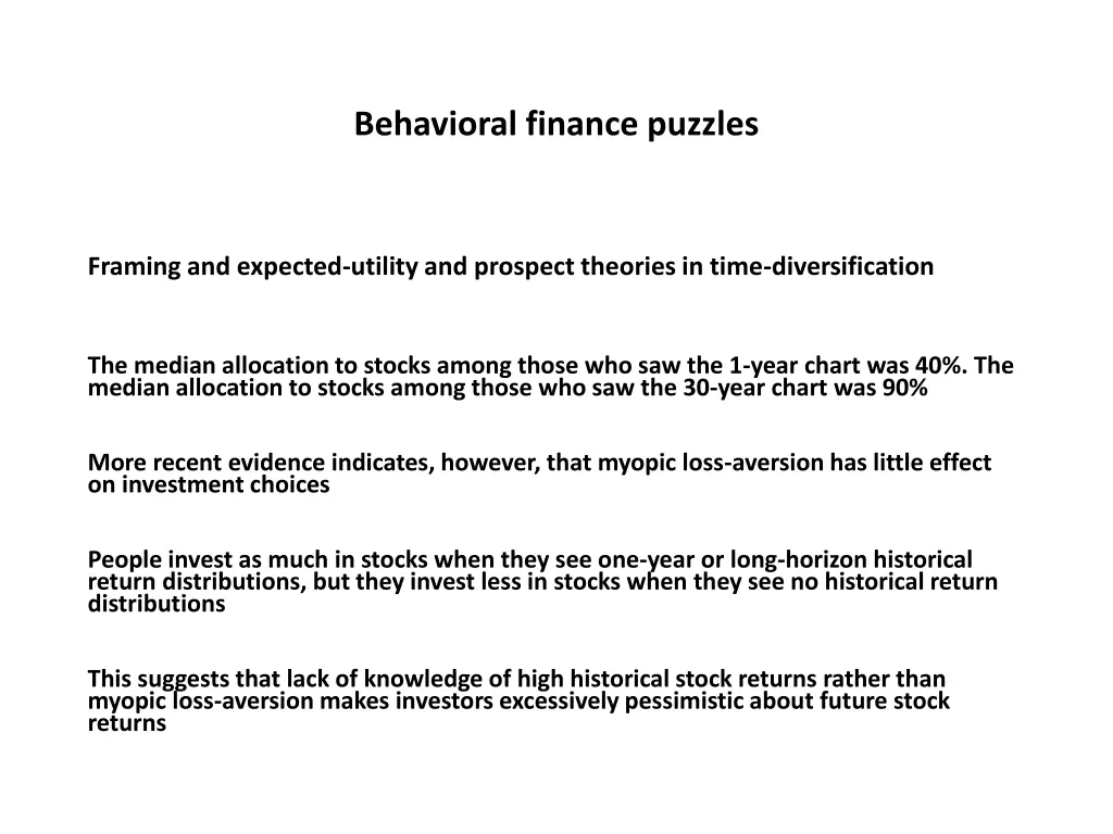 behavioral finance puzzles 3