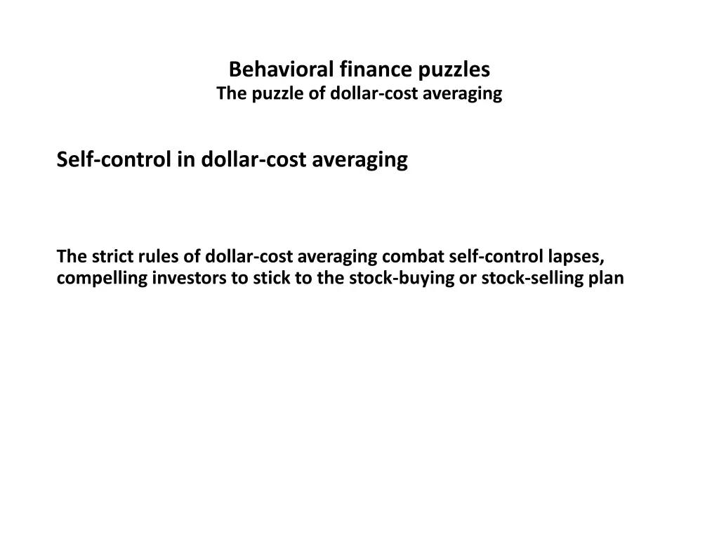 behavioral finance puzzles the puzzle of dollar 4