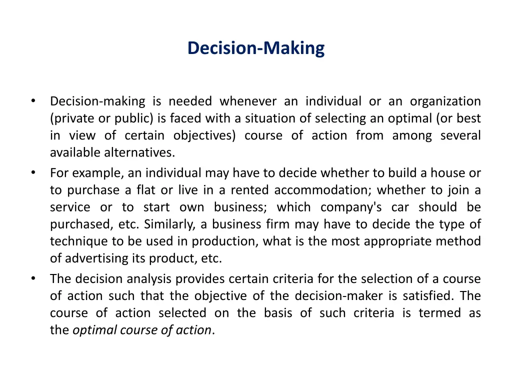 decision making