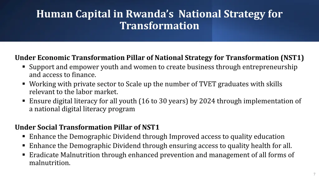 human capital in rwanda s national strategy