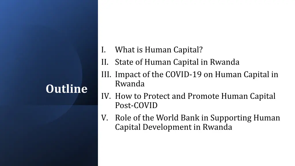 i ii state of human capital in rwanda iii impact