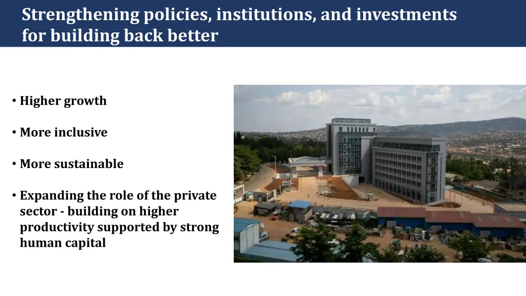 strengthening policies institutions