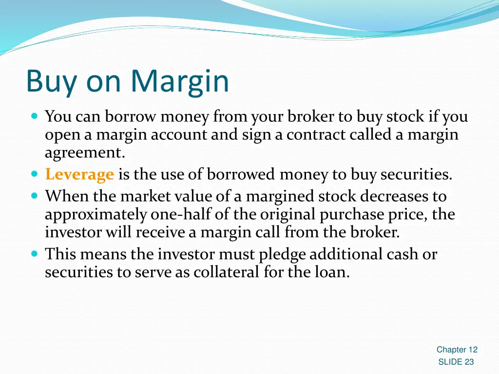 buy on margin