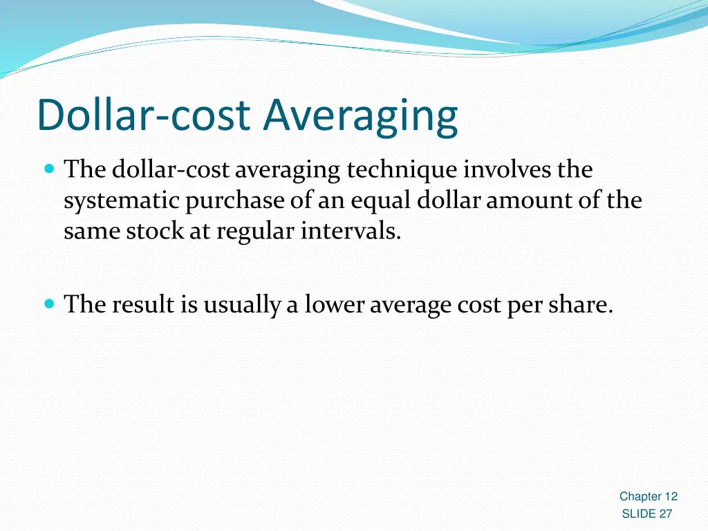 dollar cost averaging