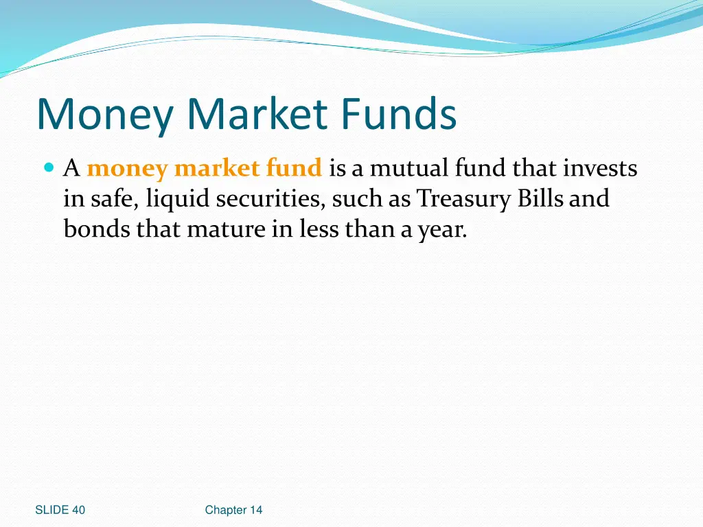 money market funds