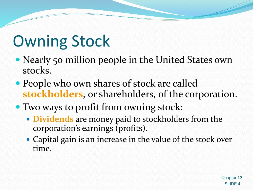 owning stock nearly 50 million people