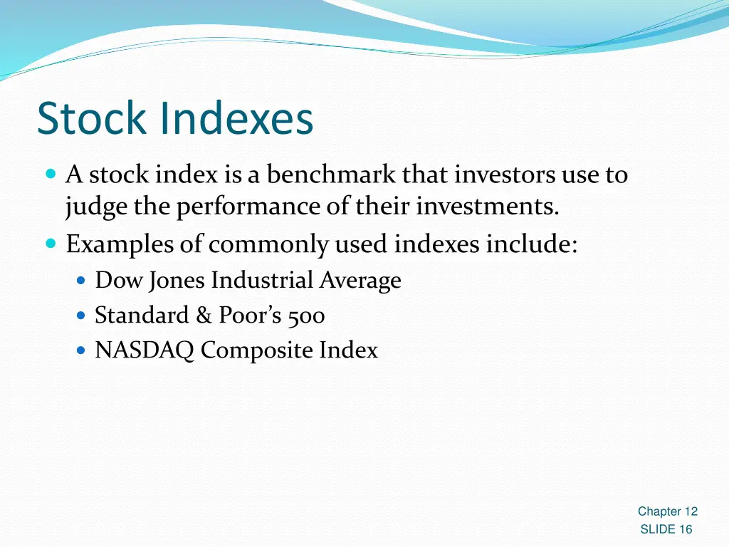 stock indexes